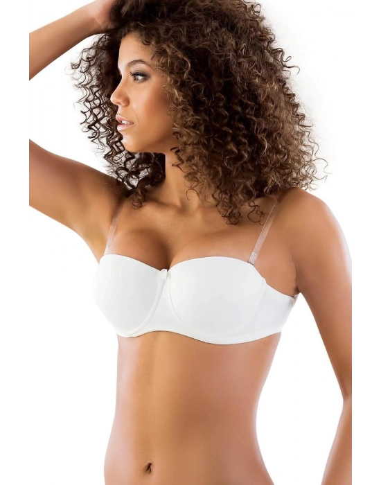 BEYAZ MI Emay 702 Şeffaf Askılı Push-Up Sütyen