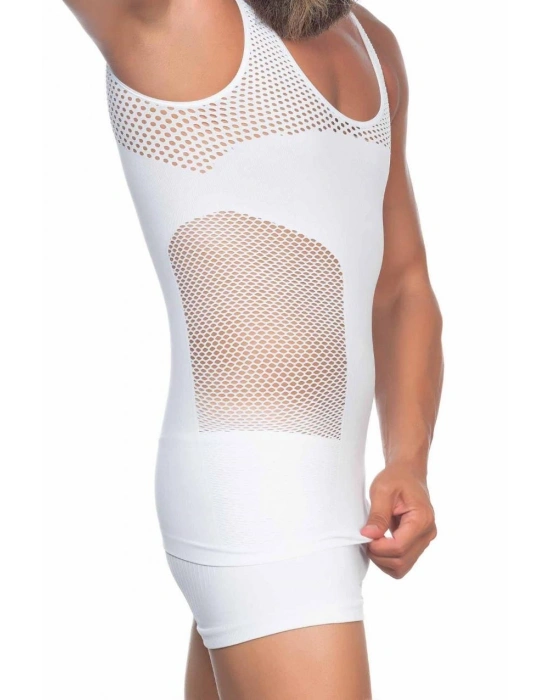 BEYAZ MI Emay E1006 Fileli Erkek Korse Atlet