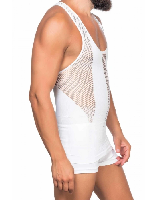 BEYAZ MI Emay E1009 Fileli Erkek Korse Atlet