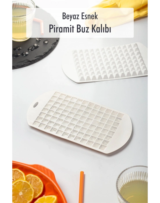Beyaz Piramit Buz Kalıbı(13*24*2 cm)