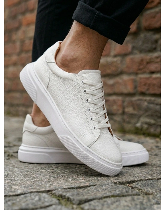 BLF-010 Erkek Sneaker Günlük Casual Spor Ayakkabı Beyaz
