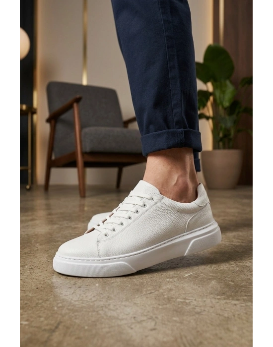 BLF-010 Erkek Sneaker Günlük Casual Spor Ayakkabı Beyaz