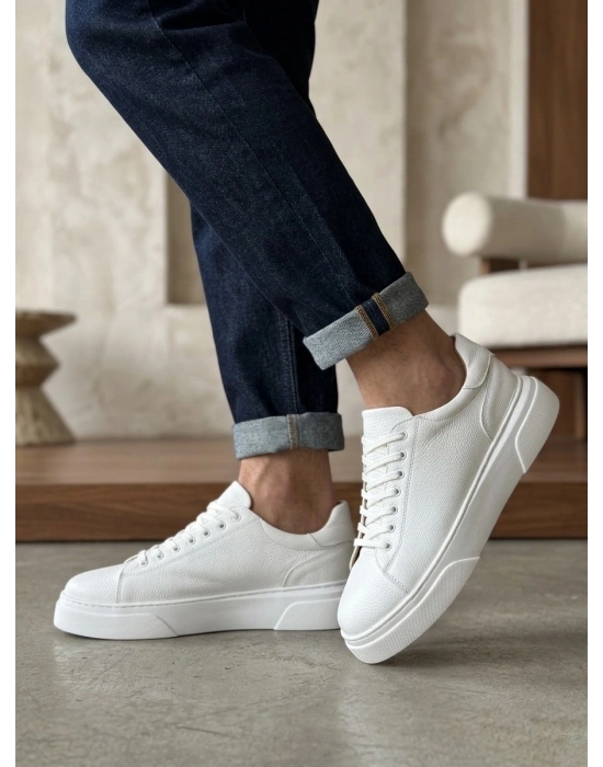 BLF-010 Erkek Sneaker Günlük Casual Spor Ayakkabı Beyaz