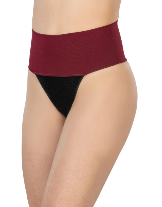 BORDO MI 2048 Seamless Çift Renk String Korse