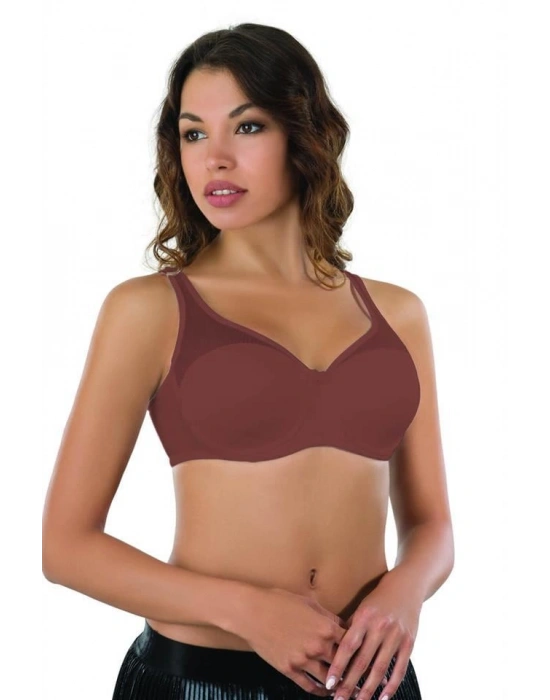 BORDO MI Emay 167D Pedli Tül Toparlayıcı Sütyen