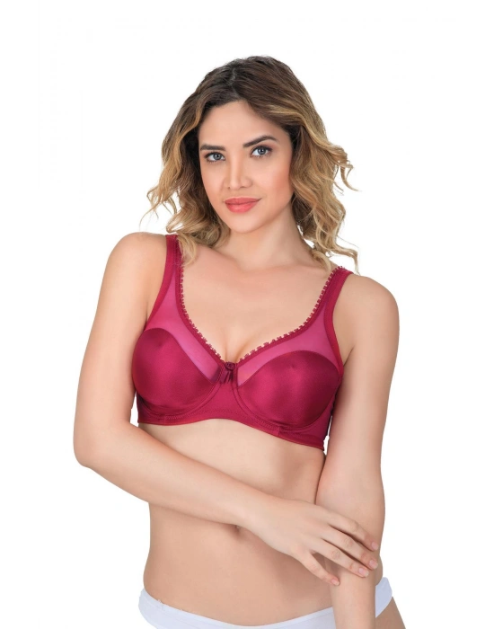 BORDO MI Emay 169 C Basic Balenli Toparlayıcı Sütyen