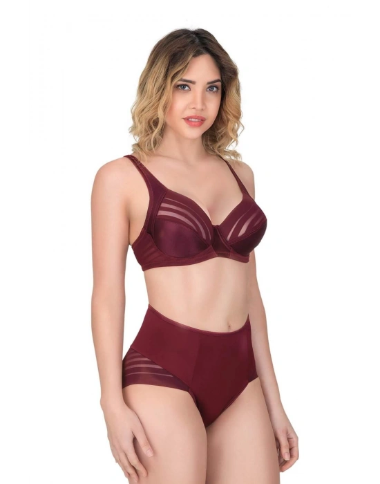 BORDO MI Emay 177 B Toparlayıcı Sütyen Takım