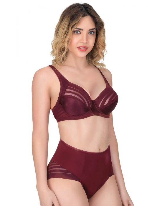 BORDO MI Emay 177 D Toparlayıcı Sütyen Takım