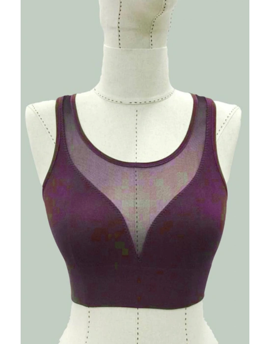 BORDO MI Emay 4028 Seamless Tül Toparlayıcı Büstiyer