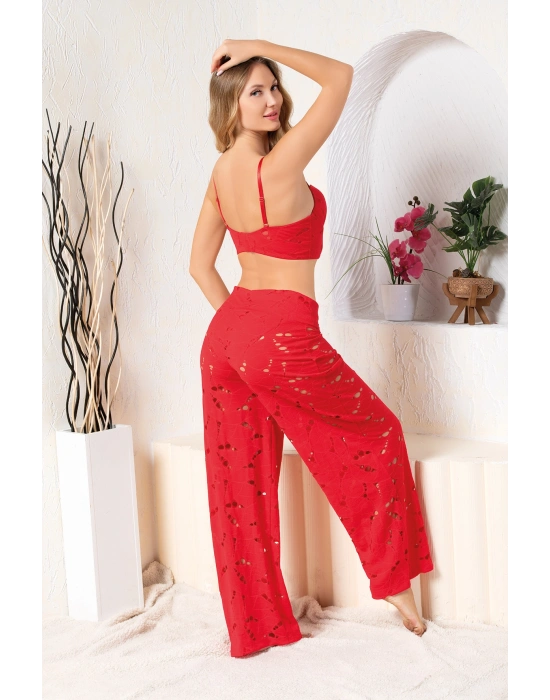 BRALET SÜTYEN, SLİP KÜLOT VE PANTOLON TAKIM KIRMIZI (MGP32194)