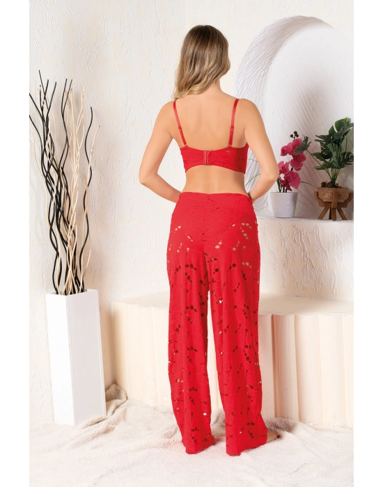 BRALET SÜTYEN, SLİP KÜLOT VE PANTOLON TAKIM KIRMIZI (MGP32194)