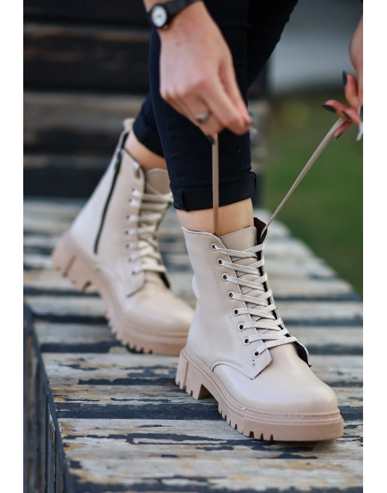 Bria  Nude Cilt Bağcıklı Bot