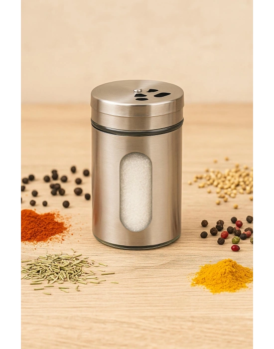 Cam Metal Kapaklı Tuzluk 100 ml
