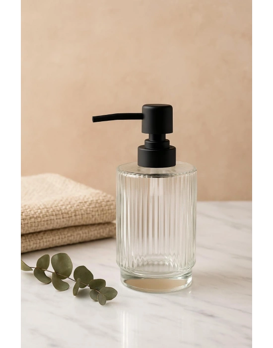 Cam Şeffaf Sıvı Sabunluk 200 ml Banyo Lavabo