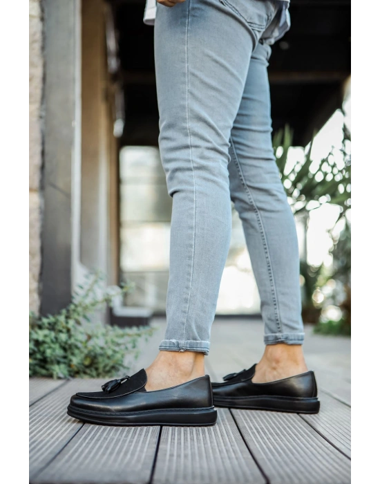 CH002 - CST Loafer Pelle Erkek Ayakkabı SIYAH