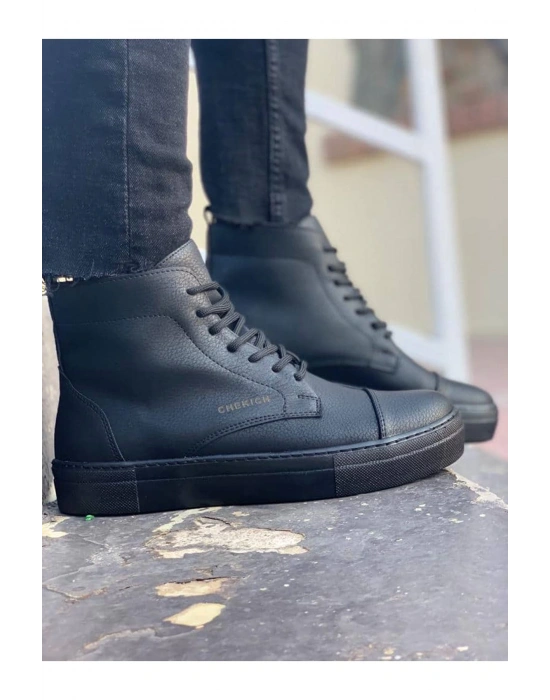 Ch029 Cst Vulcanized Lace Up Erkek Siyah Erkek Bot