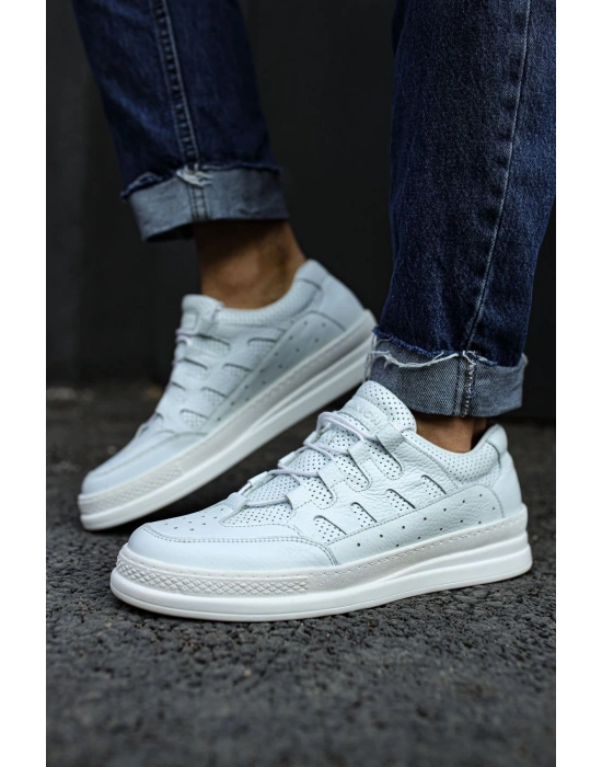 Ch040 Dbt C-rey Deri Erkek Ayakkabı Beyaz Erkek Spor Ayakkabı