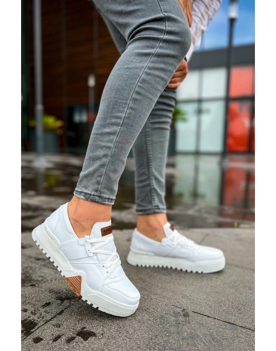 Ch067 Gbt Warrem Erkek Ayakkabı Beyaz / Beyaz Erkek Günlük Ayakkabı