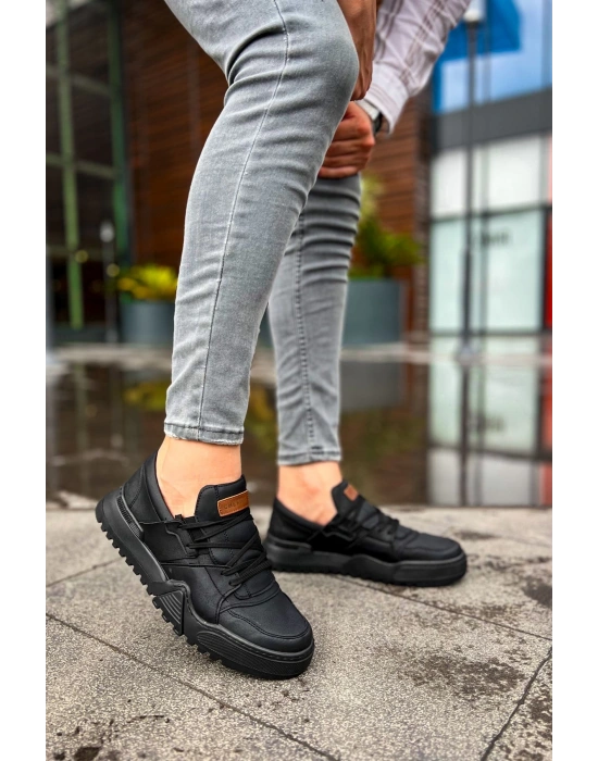 Ch067 Gst Warrem Erkek Ayakkabı Siyah/siyah Erkek Günlük Ayakkabı
