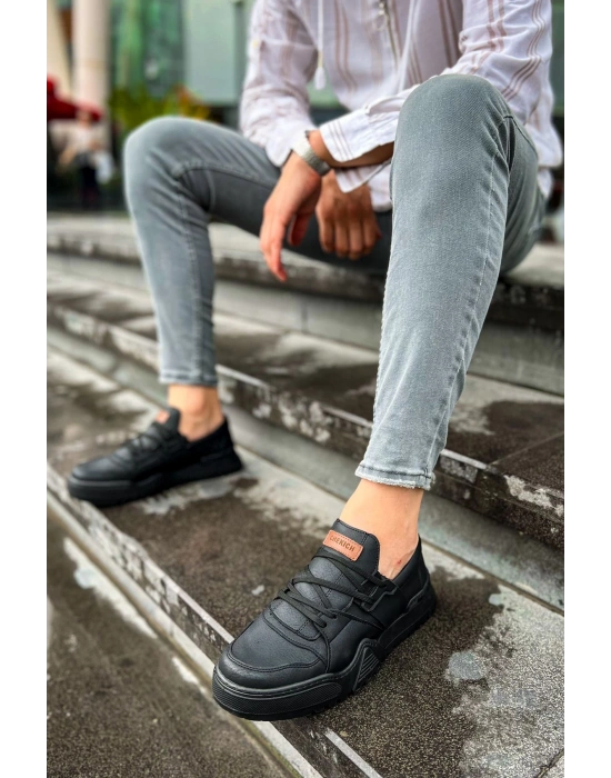 Ch067 Gst Warrem Erkek Ayakkabı Siyah/siyah Erkek Günlük Ayakkabı
