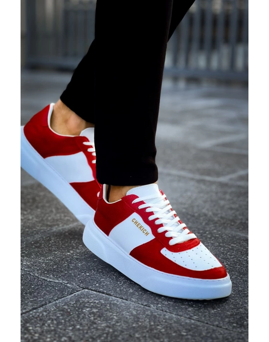 Ch087 Cbt Kenton Erkek Ayakkabı Kirmizi / Beyaz Erkek Günlük Ayakkabı