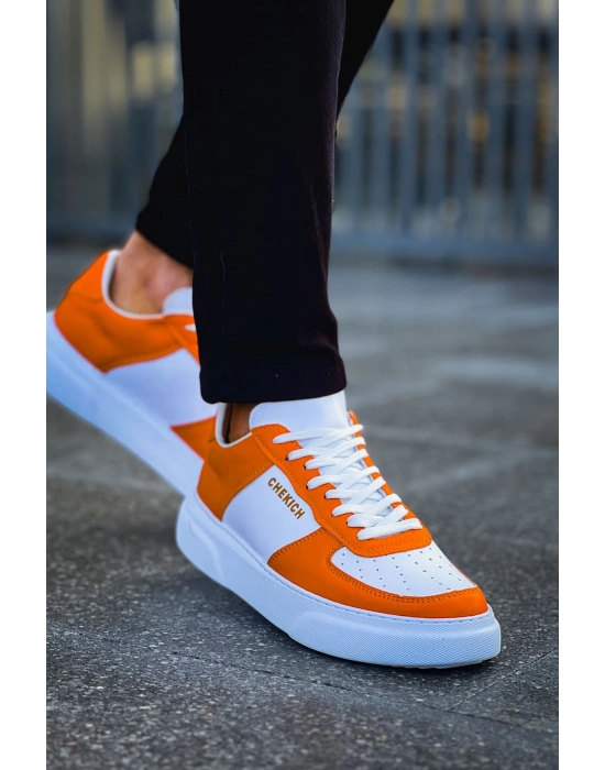 Ch087 Fbt Kenton Erkek Ayakkabı Beyaz/turuncu Erkek Günlük Ayakkabı