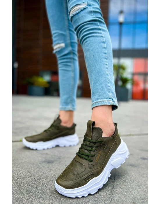 CH089 - CBT Low Top Lace Up Erkek Ayakkabı HAKI