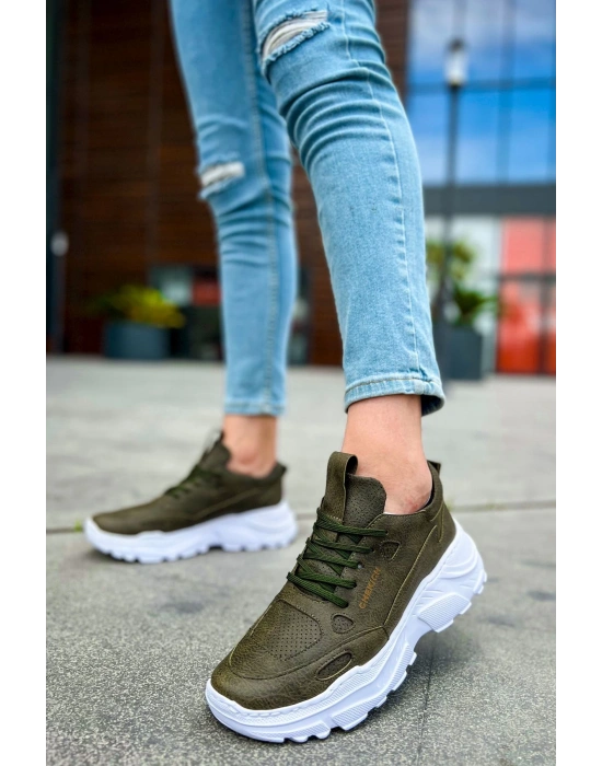 Ch089 Cbt Low Top Lace Up Erkek Ayakkabı Haki Erkek Günlük Ayakkabı
