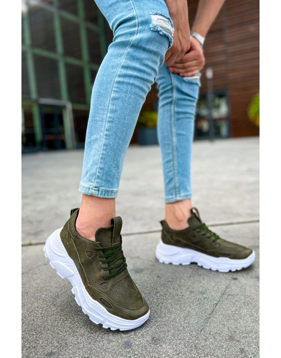 CH089 - CBT Low Top Lace Up Erkek Ayakkabı HAKI