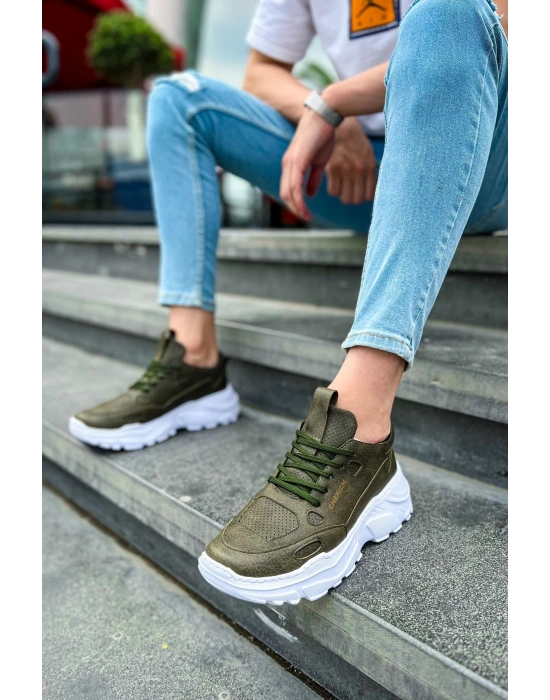 Ch089 Cbt Low Top Lace Up Erkek Ayakkabı Haki Erkek Günlük Ayakkabı