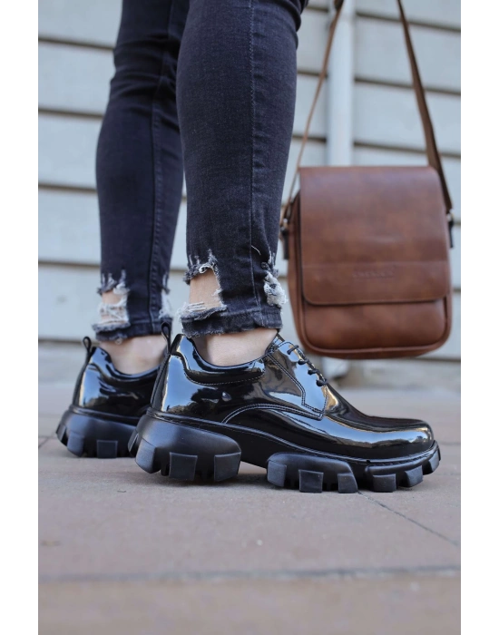 Ch093 Rst Castle Erkek Ayakkabı Siyah Erkek Günlük Ayakkabı