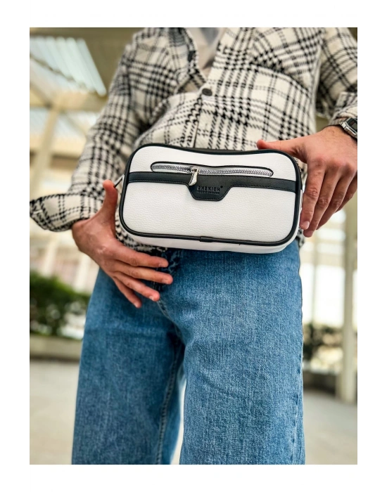 CH101 Poani Tablet Erkek Çanta BEYAZ/SIYAH