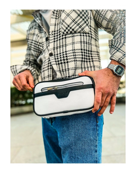 CH101 Poani Tablet Erkek Çanta BEYAZ/SIYAH