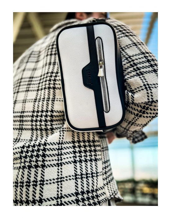 CH101 Poani Tablet Erkek Çanta BEYAZ/SIYAH