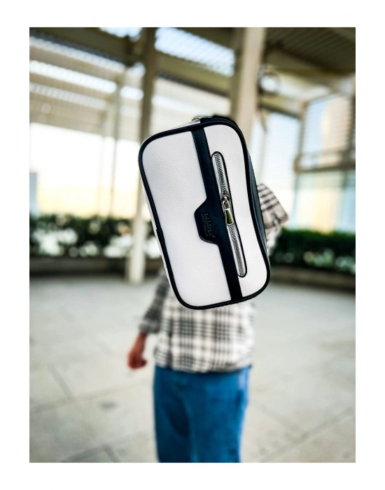 CH101 Poani Tablet Erkek Çanta BEYAZ/SIYAH