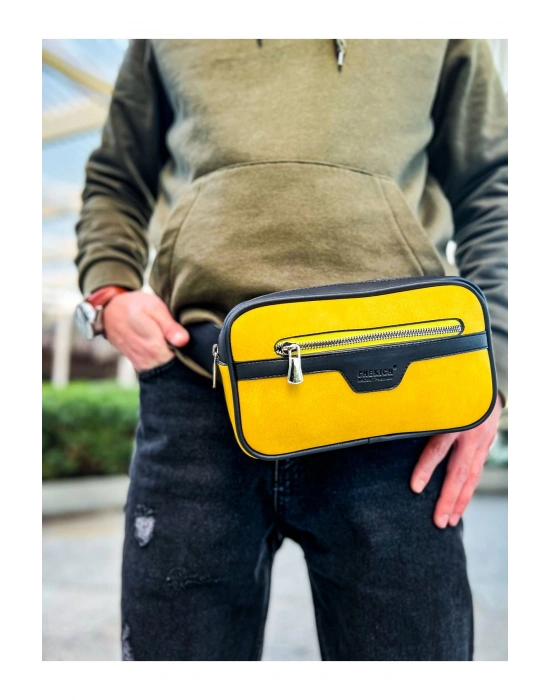 CH101 Poani Tablet Erkek Çanta SIYAH - SARI