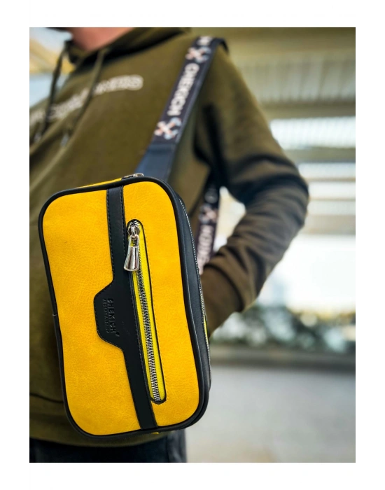 CH101 Poani Tablet Erkek Çanta SIYAH - SARI