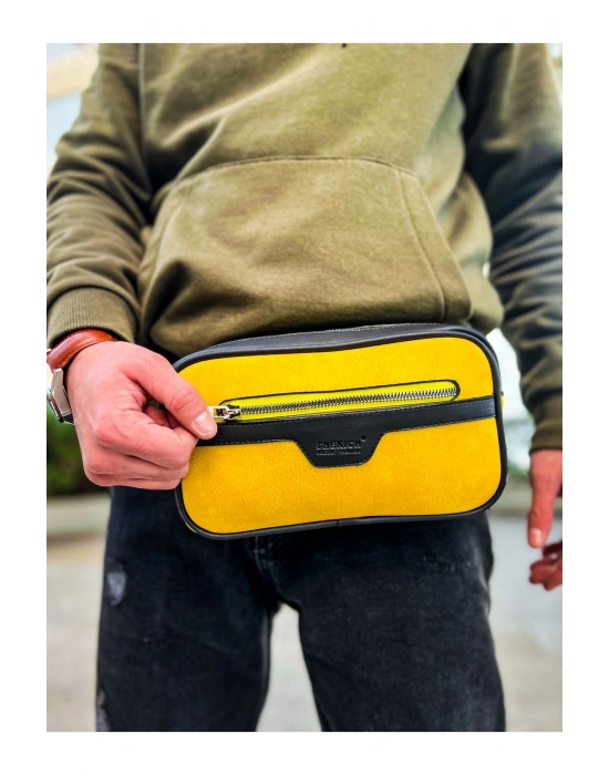 CH101 Poani Tablet Erkek Çanta SIYAH - SARI