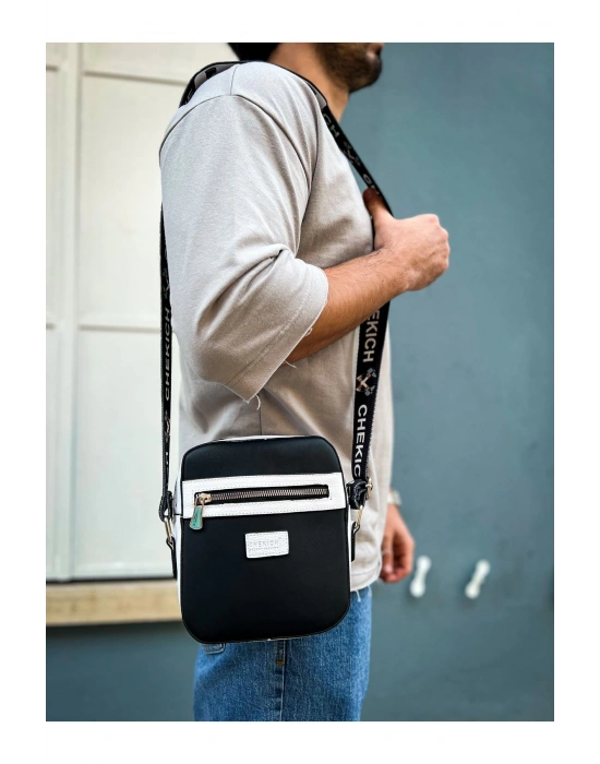CH102 Stealht Kare Erkek Çanta SIYAH/BEYAZ