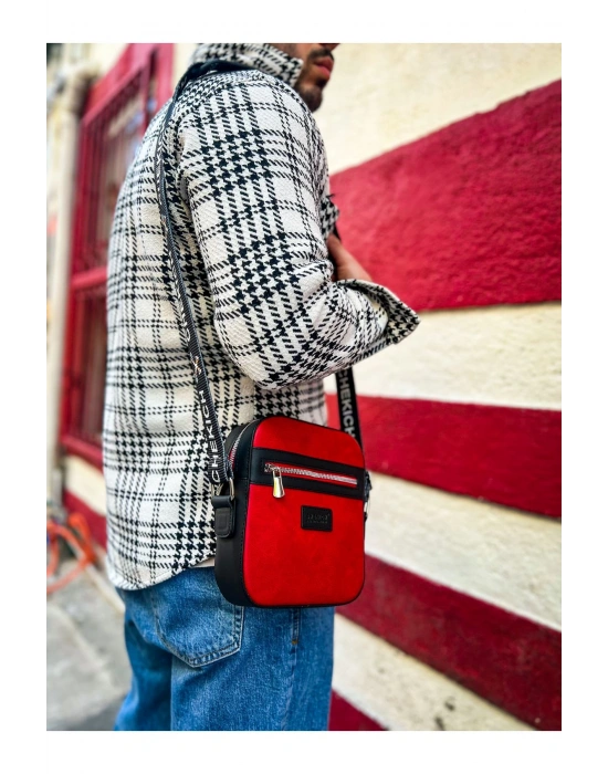 CH102 Stealht Kare Erkek Çanta SIYAH - KIRMIZI