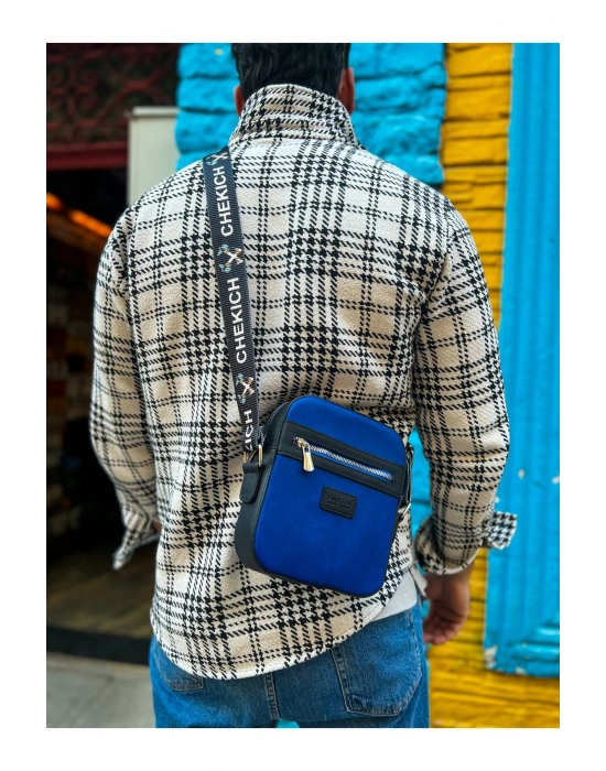 CH102 Stealht Kare Erkek Çanta SIYAH/MAVI