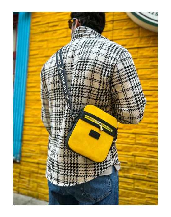 CH102 Stealht Kare Erkek Çanta SIYAH - SARI