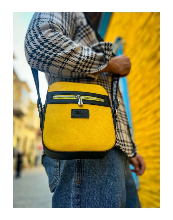 CH102 Stealht Kare Erkek Çanta SIYAH - SARI