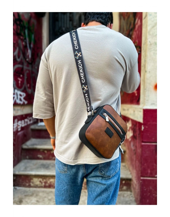 CH102 Stealht Kare Erkek Çanta SIYAH/TABA