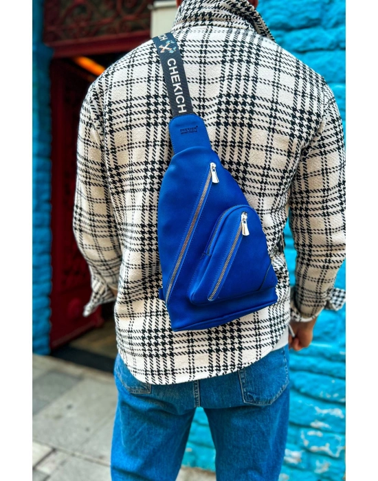 CH103 Astranite Üçgen Erkek Çanta Sax MavI