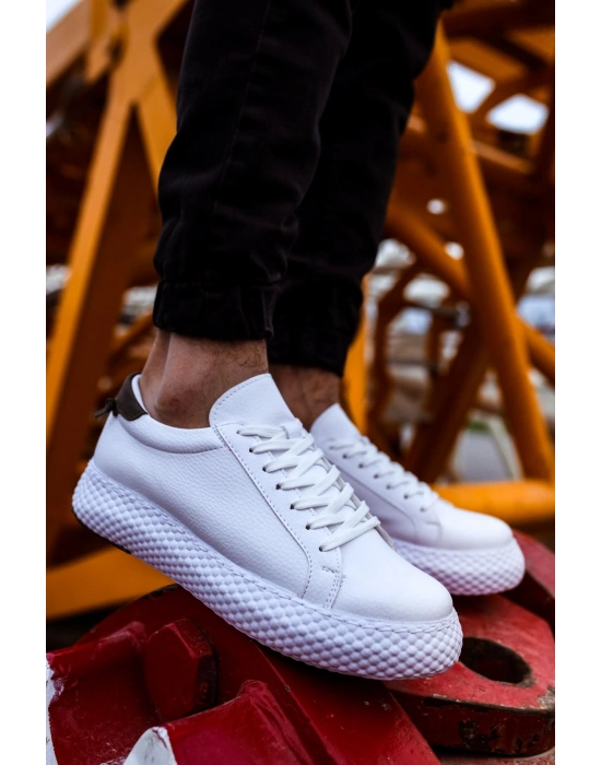 CH107 - CBT Felibord Erkek Ayakkabı BEYAZ / HAKI