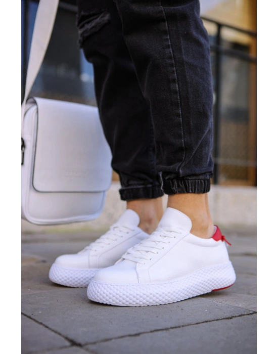 CH107 - CBT Felibord Erkek Ayakkabı BEYAZ/KIRMIZI