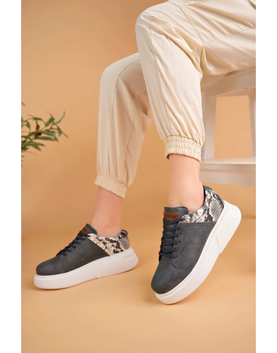 Ch145 Cbt Sauerbergg Kadın Ayakkabı Antrasit Kadın Spor Ayakkabı