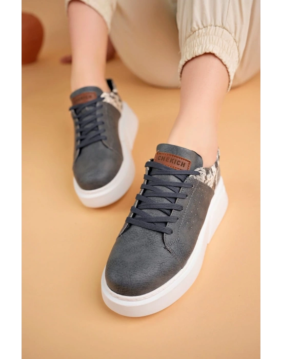 Ch145 Cbt Sauerbergg Kadın Ayakkabı Antrasit Kadın Spor Ayakkabı