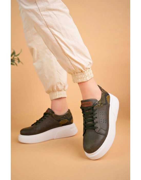 Ch145 Cbt Sauerbergg Kadın Ayakkabı Haki Kadın Spor Ayakkabı